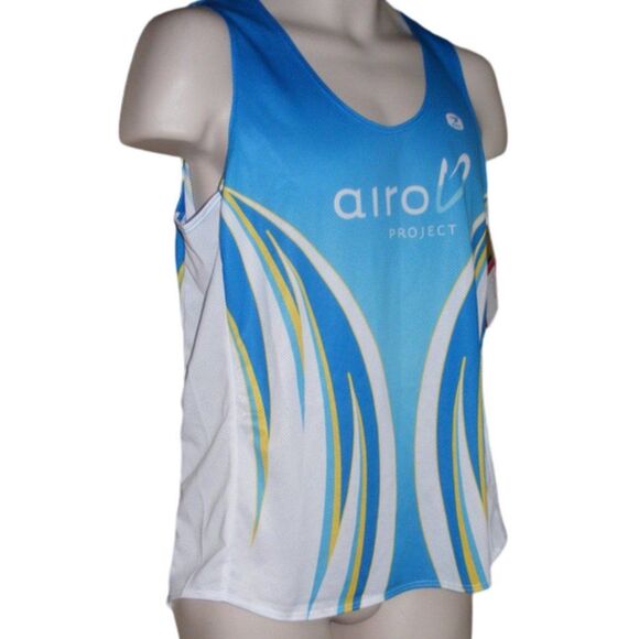 new!! SUGOI Top/Running Singlet, L Mesh Tank, Blue/White, Air-mesh - Picture 2 of 8